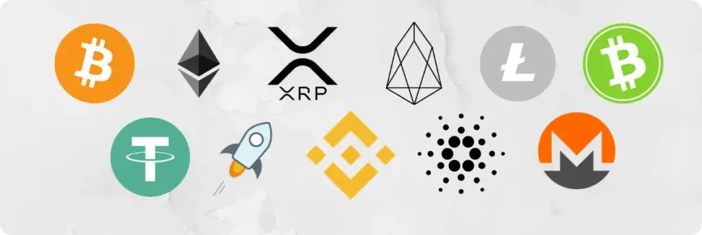 Bitcoin, Ethereum, USDT